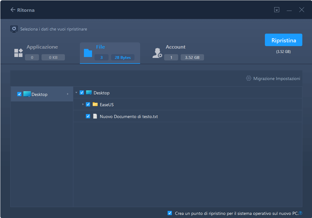 Trasferire file da PC a PC senza rete - Passaggio 3
